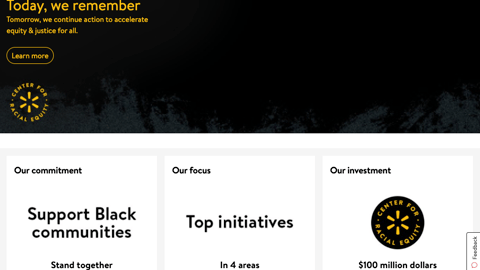 Walmart 'Today, We Remember' Home Page Takeover